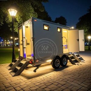 2025 High Quality Restroom Trailers Portable Toilet Mobile Toilet Trailer Luxury Washroom Trailer for Events Wedding