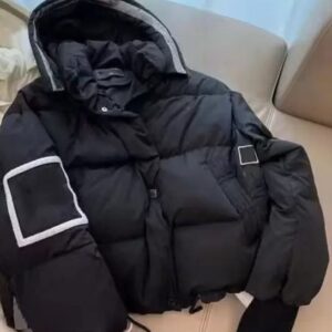 Designers top down coat vest womens parkas fashion classic print high quality motorcycle fur collar winter jackets-