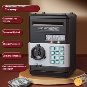 ATM Piggy Bank Coin Operated Automatic Roll Money Electric Childrens Password Banknote Can Be In And Out Diy Doll Houses Toys