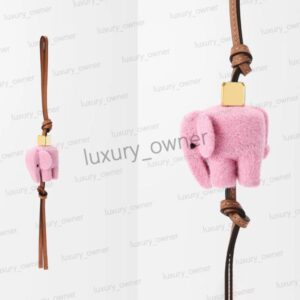 Designer bag charm Koala Elephant charm Keychain looped strap palladium Anagram dice Style Ring Keyring Hangings key chain women Lanyards Keychains