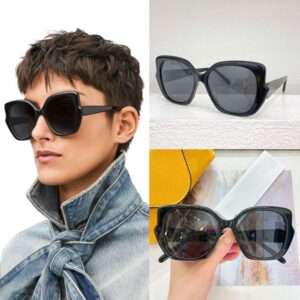 Oversized retro cat eye sunglasses for men Slim acetic structure LW40133 mirror legs designed with gold logo for men designer UV400 protection Top Quality