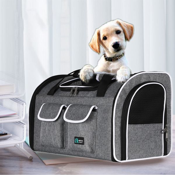 Beni Pet Breathable Double Shoulder Pet Carrier Bag with Side Opening - Large Capacity Cat & Dog Travel Backpack