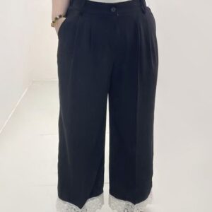 Plus size, slimming pants with pear shaped figure for spring and summer, high waist and drooping lace trousers 3485