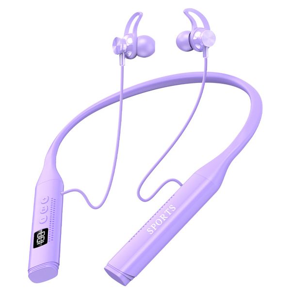 In-ear Hanging Neck Gaming Sports Bluetooth Headphones Ver 5.3 Waterproof Long Battery Life Digital Display NFC Function Low Latency for E-sports