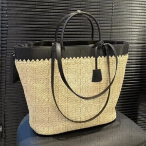 2024 desinger bag Spring/Summer New Grass Woven Cabbage Basket Fashion Woven Letter Versatile Single Shoulder Crossbody Bag Large Capacity Women's Bag