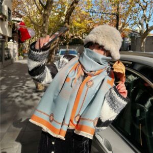 Women's Double-Sided Imitation Cashmere Scarf – High-Quality & Stylish Autumn-Winter Accessory