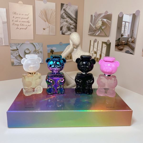 Bear Perfume Fragrance Deodorant Toilet Water Scent Four-piece Set Christmas Gift Box 4 in1 30ml
