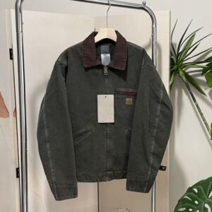 Mens designer jackets classic Vintage jacket Distressed cleanfit Workwear retro canvas jacket