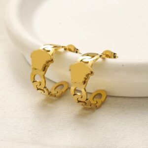 Women Gold Earrings Designer Luxury Hoop Earrings Extravagant Studs Classic Simple Earring Steel Silver Letter Engagement Fashion Jewelry Valentine's Day Gift