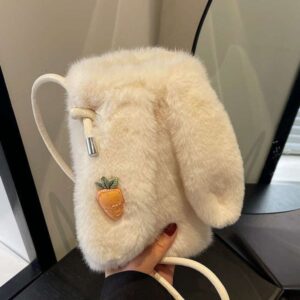 Cute Plush 2024 Autumn/Winter New Fashionable Versatile Single Shoulder Crossbody Instagram Phone Bag for Women
