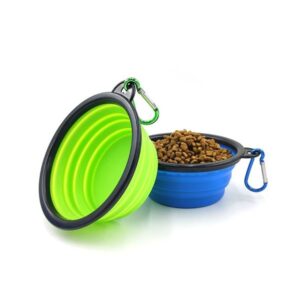 Spot manufacturer direct sales of pet folding large and small TPE silicone bowls, portable dog food bowls for outdoor pets