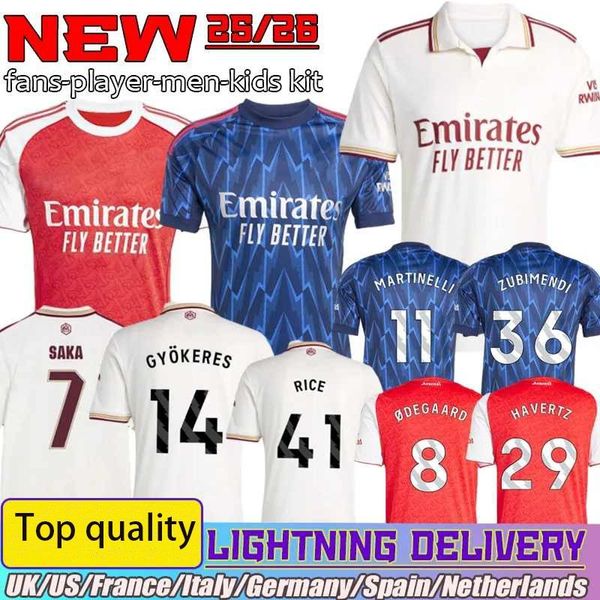 25 26 GYOKERES SAKA Zubimendi RICE ODEGAARD Jerseys G. JESUS MARTINELLI SALIBA HAVERTZ maillot GABRIEL ZINCHENKO Gunners 2025 arsenalfootball kits 25 26 111