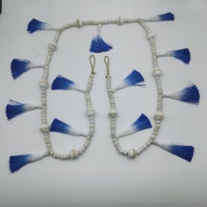 Bohemian-Style Wood Bead String Accessory with Attached Tassels for Unique Style