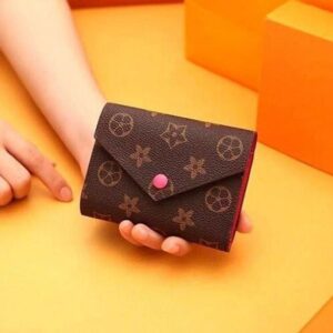 Fashion Designer Women Short Wallet woman purse Discount original box card holder ladies handbag checked flower