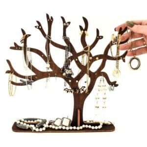 Storage Holders Racks Earring Tree Wooden Creative Branch Shaped Home Desktop Jewelry Display Stand