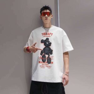 Clothing Manufacturer Letter Print Short Sleeve 100% Cotton 240g American Style T-Shirt New Summer