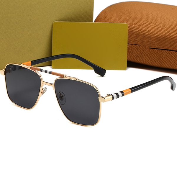 Retro Sunglasses Designer Driving Sunglass Square Metal Goggle for Women Men Sun glass Adumbral 5 Color Eyeglasses