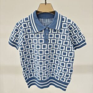 Womens T-shirts Designer T-shirts Soft Cardigan Fabric with Cute Embroidery Short Sleeves Asian Size T-shirts Slim Fit Cute Style Short Sleeves Knitted T-shirts