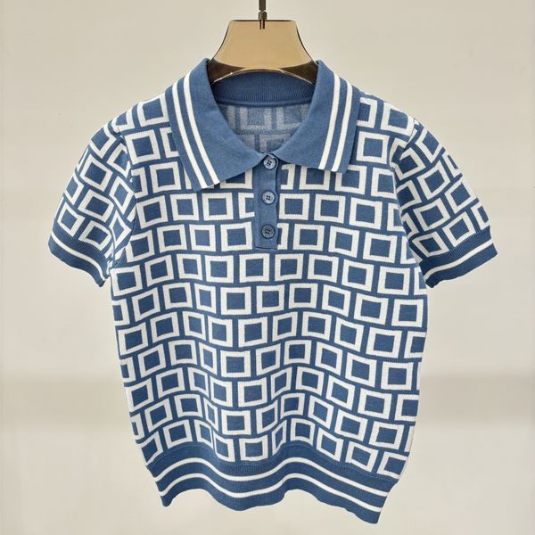 Womens T-shirts Designer T-shirts Soft Cardigan Fabric with Cute Embroidery Short Sleeves Asian Size T-shirts Slim Fit Cute Style Short Sleeves Knitted T-shirts