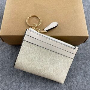 Designer Keychain for women card bag mini wallet bags luxury leather keyring keychain bag charm leather keychain purse01