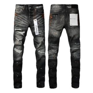 Baggy Womens Designer Jean High Quality Ripped Slim Fit Motorcycle Bikers Pants for Men Fashion Mens Design Streetwear Purples Jeans