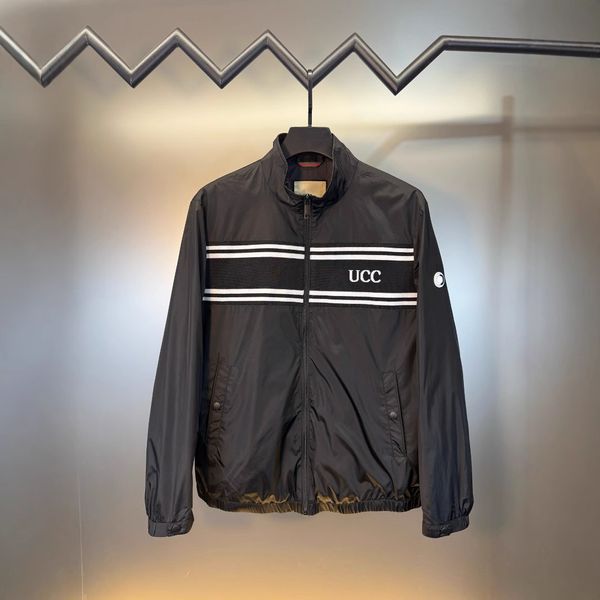 Men's Jackets Designer Alphabet Jacquard Splicing Anti roll Stand up Collar Jacket Baseball Jacket