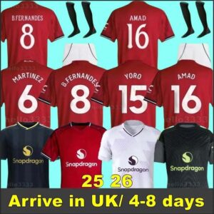 25-26 AMAD GARNACHO CUNHA HOJLUND MAINOO MOUNT football shirt Soccer Jersey Pre match Stone Roses MARTINEZ CASEMIRO RASHFORD B. FERNANDES 25 26 kit kids tops