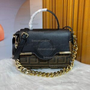 Leather Tote Bag Designer For Women Luxury Bags Thick Chain Shoulder Bag Medu Handbag Purse Beauty's Head Totes 26cm Crossbody Bags Sac BFG25021220