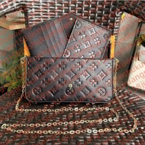 2025 Genuine Designers Bags 3pcs/set accessories women Crossbody Purse Messenger Handbags Flowers shoulder lady Leather with box M61276