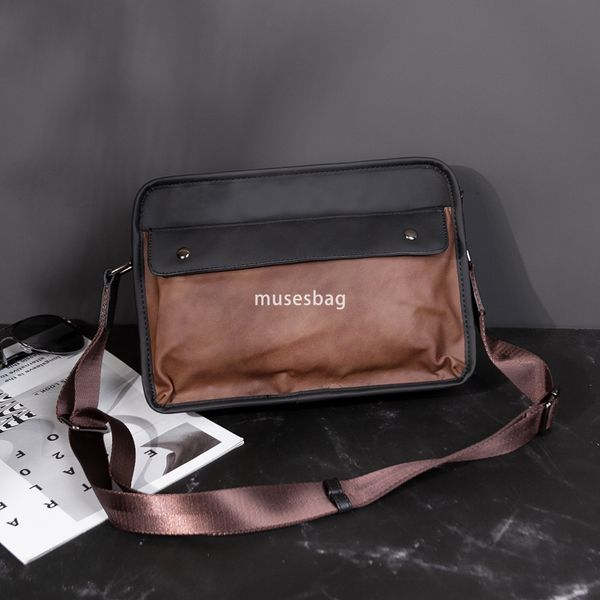 Men's bag, crazy horse leather shoulder crossbody bag postal bag casual retro trendy brand Korean version small backpack fashionable and trendy new item