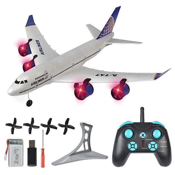 RC Aircraft Glider Boeing 747 Airbus A380 Three Channel Fixed Wing Airplane Model 2.4Ghz Childrens Electric Plane Toy