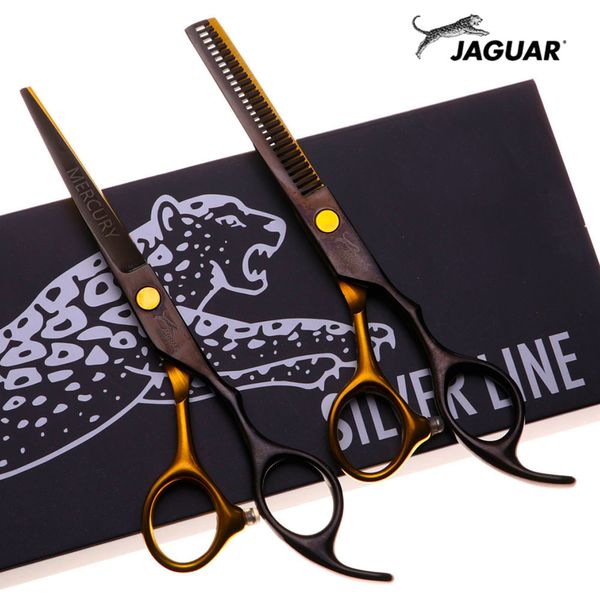 Hairdressing Scissors Professional High Quality 6.0 Inch Hair Cutting+Thinning Scissors Salon Shears Barber Scissors Shop Black and Golden Style