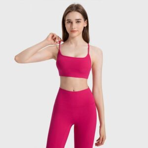 High elasticity skin friendly yoga vest without steel ring fitness short top