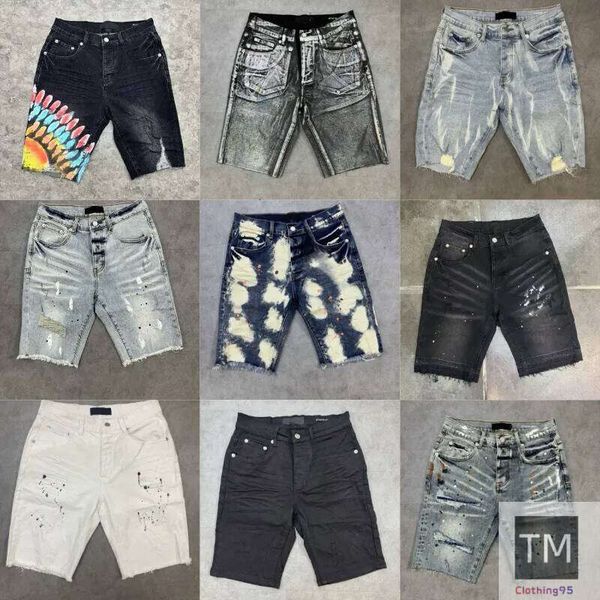 men 2024 Designer Mens Jeans Shorts Hip Hop Casual short Knee lenght jean clothing 29-40 Size high quality button fly loose shorts denim jeans