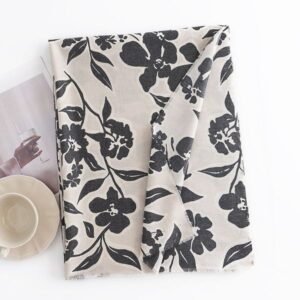 Street style faux cashmere scarf for women in winter. New design. Neck warmer for protection against the cold. Fashionable and elegant. Warm and cozy shawl.