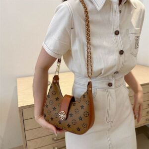 Retro style female bag underarm crescent bag atmosphere old flower lady chain temperament shoulder bag cross-body bag tide