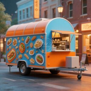 Portable Concession Food Car Hot Dog Mobile Catering Trailer Food Truck With Full Kitchen