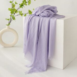 Simple solid color vintage imitation cotton and linen scarf –834010