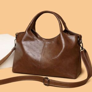 Genuine Leather 2025 New Fashionable Large Capacity Handheld Cross for Middle aged Women's Mothers Single Shoulder Bag