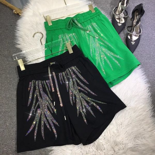 Chic Glittering Denim Skirt with Decorative Crystals Ladies' Trendy Outfit