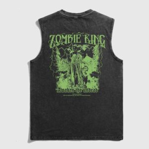 American Style Pure Cotton Round Neck Vest Men, Loose Casual Sports Washed Sleeveless T-Shirt for Summer