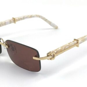 Fashion Designer Sunglasses for Women Man Sunglass Goggle Beach Sun glasses Rimless Frame Luxury Brand Eyeglass 10 Color Optional Eyeglasses With Box Lunette