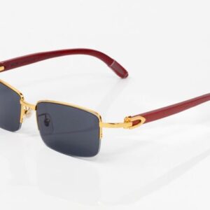 Luxury Brand Carti Glasses Designer Sunglasses Rimless Golden Half Frame Carvings Wooden Bamboo Legs Fashion Buffalo Horn Natural Sun glasses Eyeglasses Lunettes