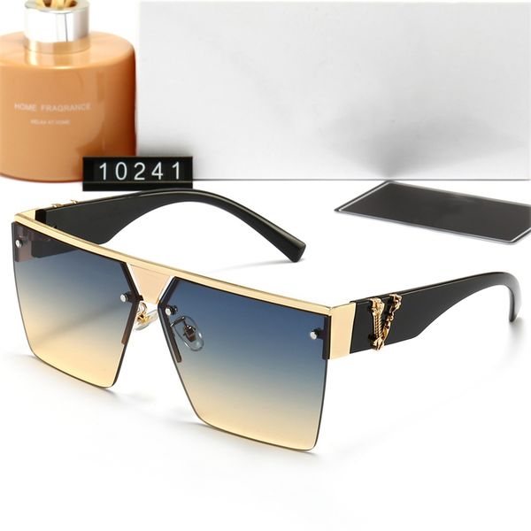 Mens Retro Square Sunglasses European And American Fashion Metal Rimless Sunglass Versatile Shade Designer Womens Glasses