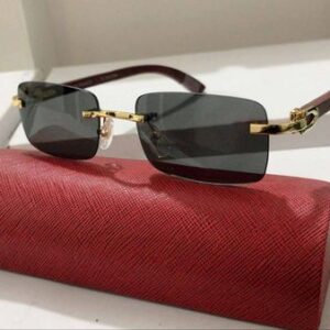 Mens Sunglasses Polarized UV Protection Carter Man Glasses Buffalo Horn Sun glasses Fashion Luxury Brand Eyewear Rectangle Gold Metal Wood Frame Eyeglasses lunett