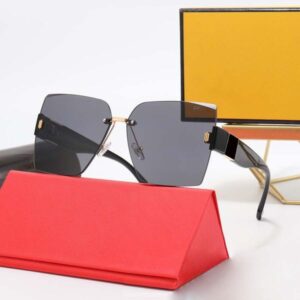 Designer Sunglasses Fashion Rimless Sunglasses for Men Women Beach Glasses 5 Color Good Quality