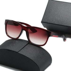 Designer Sunglasses For Men Women Brown Pilot Sun Glasses UV400 Eyewear Metal P-Shape Frame Lens Fashion Driving Goggle Sunglass Red Frames Eyeglasses With box