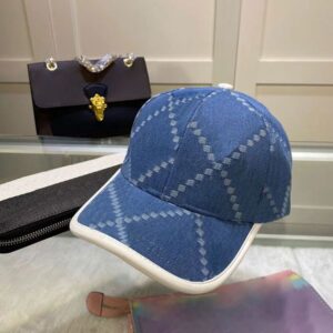 Classic Designer Women Men Ball Caps 4 Seasons Plaid Denim Hats 3 Color Unisex Snapbacks Double Letter Sports Cap With Tags