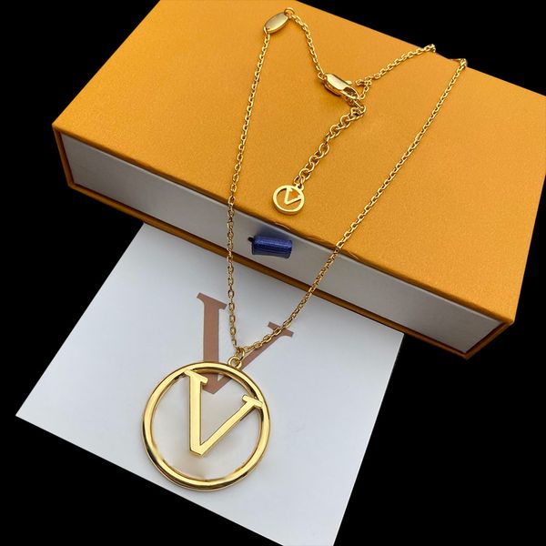 Fashion Circle Necklace Designer Jewelry Simple Pendant Necklaces for Women Man High Quality