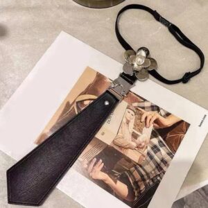 Women Designer Ties Fashion Leather Neckwear Punk Style Metal Button Free Bow Tie Decoration Wedding Neckwear Party Neckties